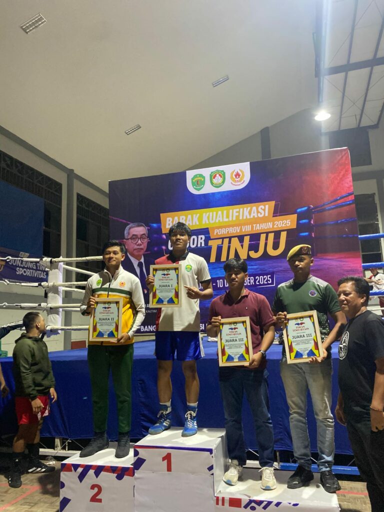 Juara 1 Cabor Tinju kelas 75 Kg BK-Prprov